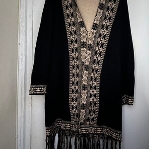 Lucky Brand 100% cotton lightweight hooded sweater coat